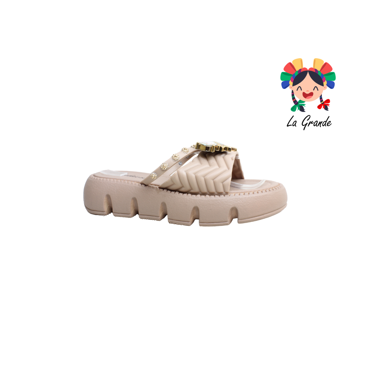 A-8065 ZXXG Multicolor Sintético Sandalia de Baño o Playa para Dama