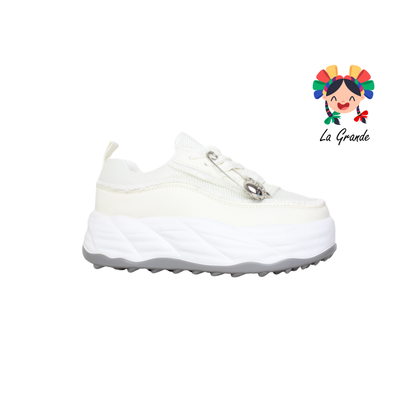 G02-1A FOSUM Beige Textil Tenis Casual Estilo Urban para Dama