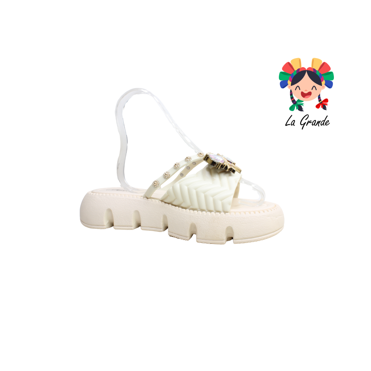 A-8065 ZXXG Multicolor Sintético Sandalia de Baño o Playa para Dama
