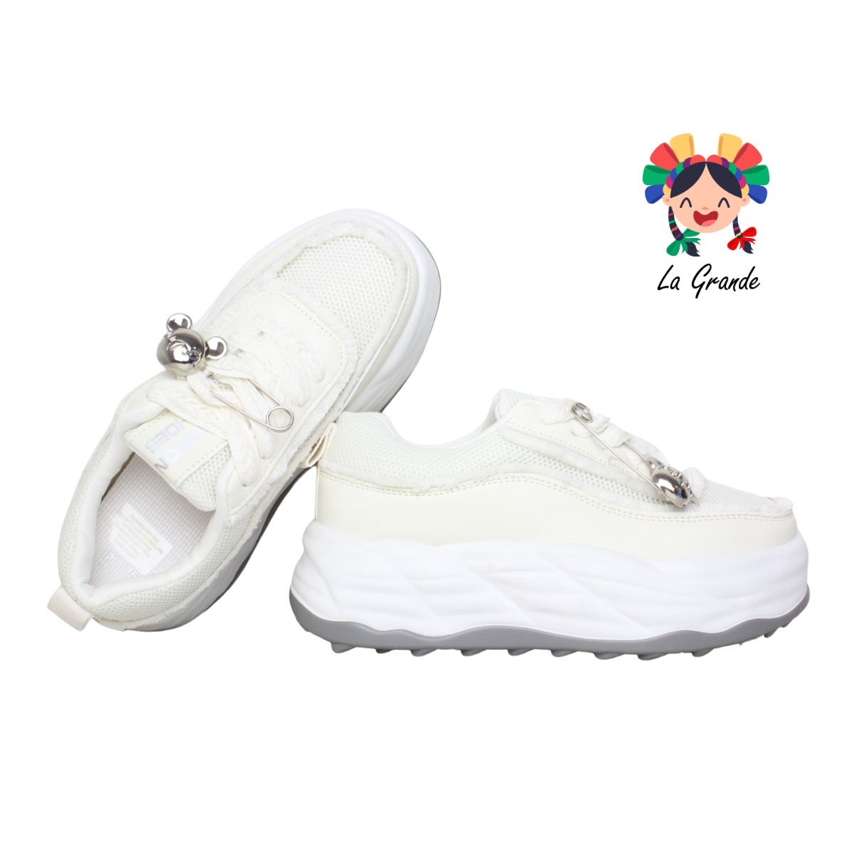 G02-1A FOSUM Beige Textil Tenis Casual Estilo Urban para Dama