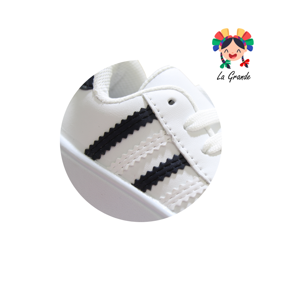 28037 PEKE KIDS Marino Blanco Sint Tenis Casual para Bebé, Niña y Niño