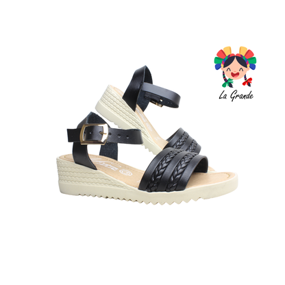 3711 MIRIAM Negro Sint Sandalia para Dama