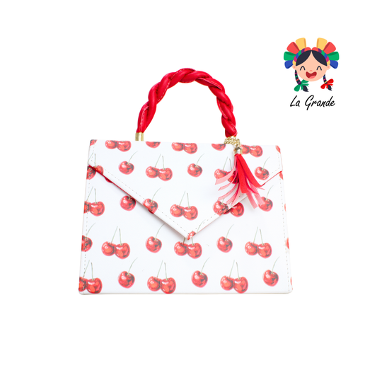 018 Bolsa Blanco Cereza tipo Cajita para Dama