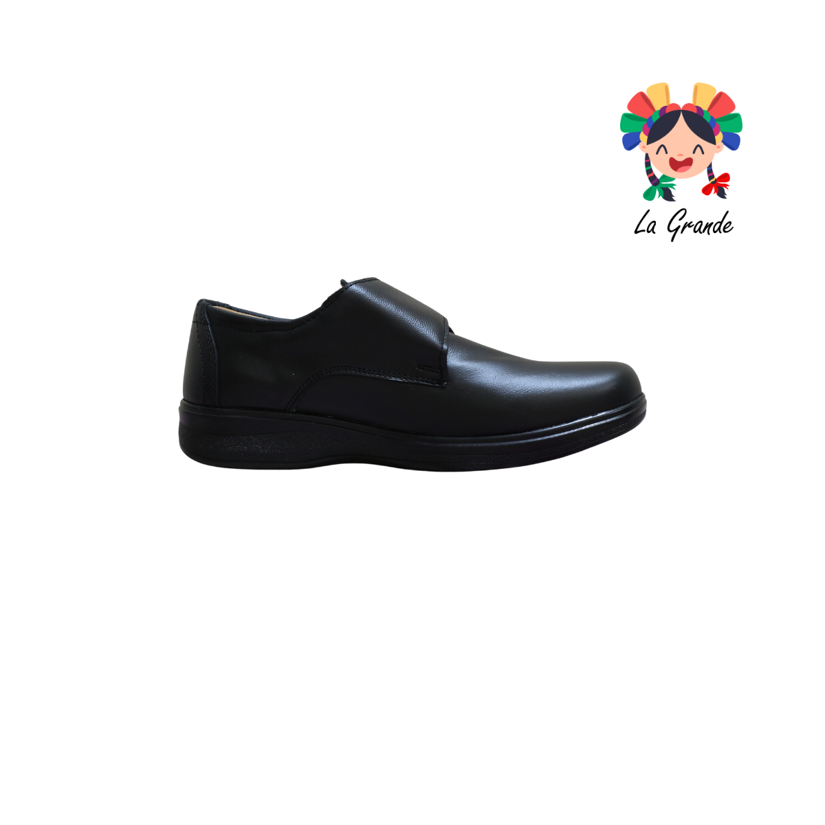 1004 LUBERT Negro Piel Zapato Confort para Caballero