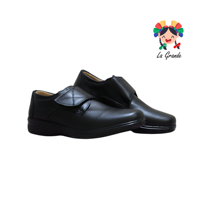 1004 LUBERT Negro Piel Zapato Confort para Caballero