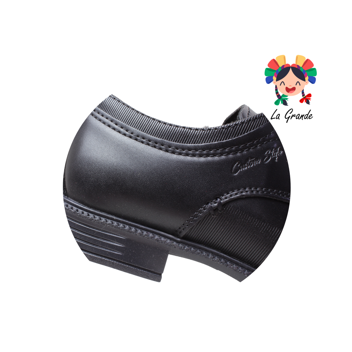 3754 CUSTOM Negro Atanado Sint Zapato Casual para Caballero