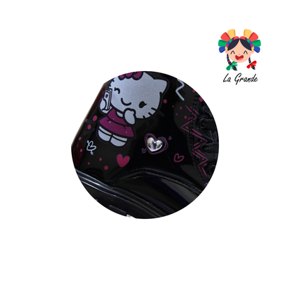 B09 DANIELS Negro Charol Bota Casual con Luces para Niña
