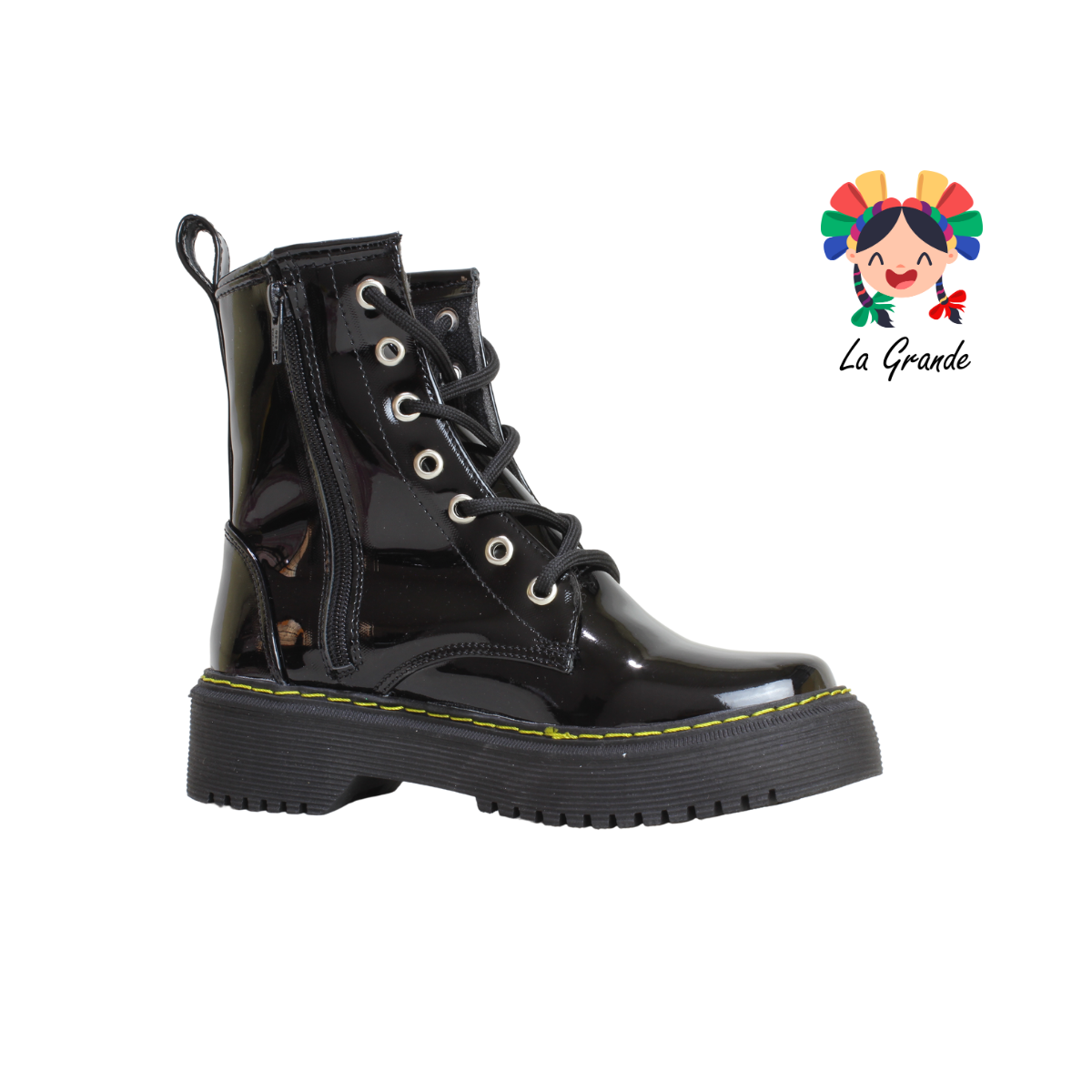 2216 MIG NACEREM Negro Charol Bota Casual para Dama