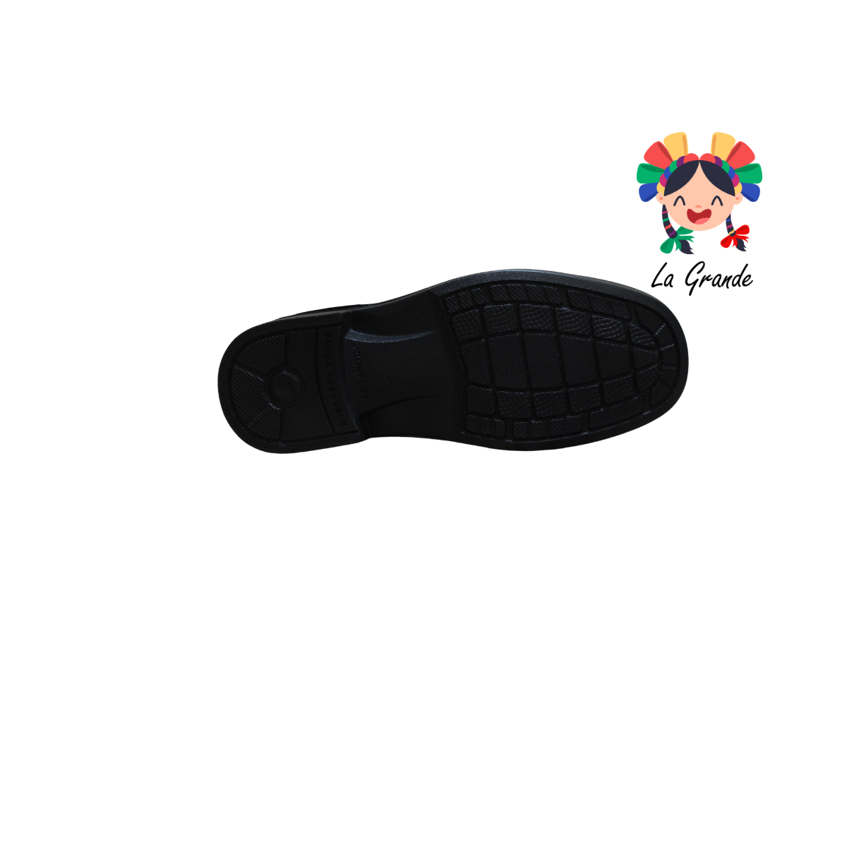 1052 LUBERT Negro Piel Zapato Confort para Caballero
