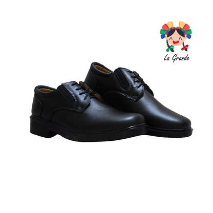 1052 LUBERT Negro Piel Zapato Confort para Caballero