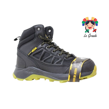 9504 RAM Negro Amarillo Bota Industrial con Casco para Caballero
