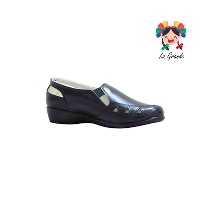 210 HURT Negro Piel Zapato Casual para Dama