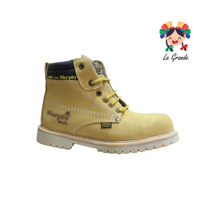 033 MURPHY Miel Claro Nobuck Bota con Casquillo para Caballero