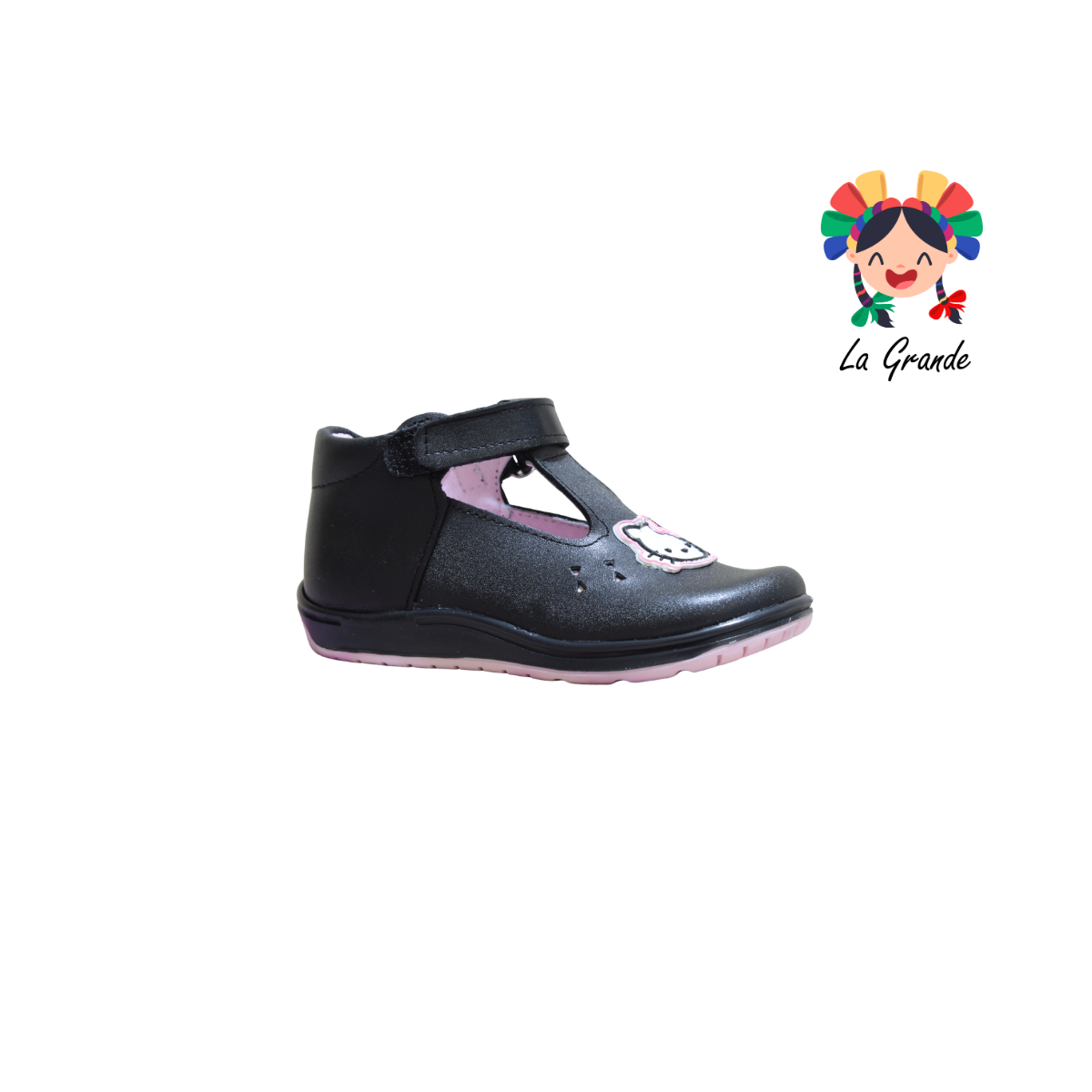 364 WIZZYZ Negro Charol Zapato Casual para Niña
