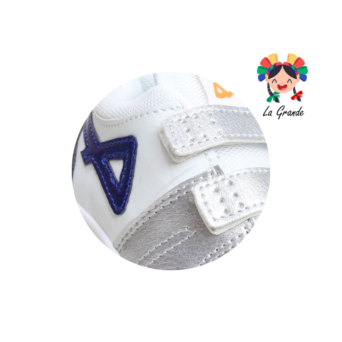 380 PICHUS Blanco Gris Rey Sint Tenis Casual para Niño