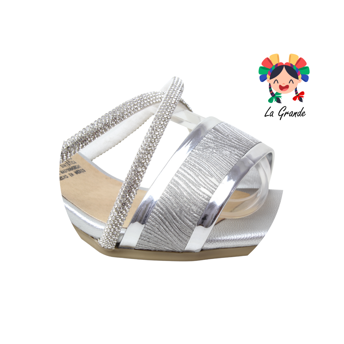 340 MARI ROSS Plata Cabra Zapatilla Casual para Dama