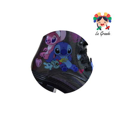 B10 DANIELS Negro Luminos Bota Casual con Luces para Niña