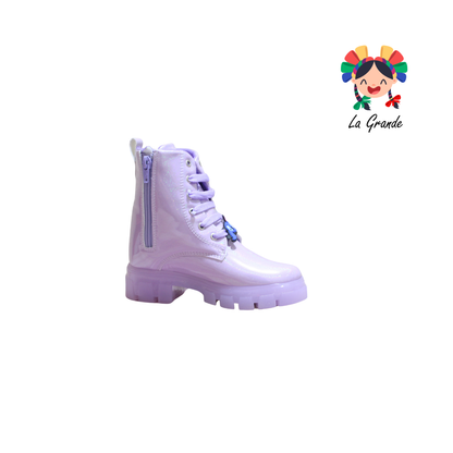 B10 DANIELS Lila Luminos Bota Casual con Luces para Niña