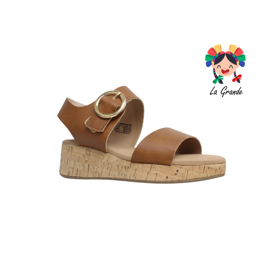 38501 LADY PAULINA Canela Napa Sandalia Casual para Dama