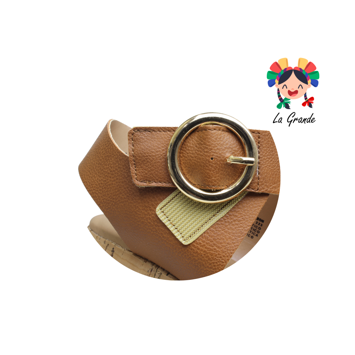 38501 LADY PAULINA Canela Napa Sandalia Casual para Dama
