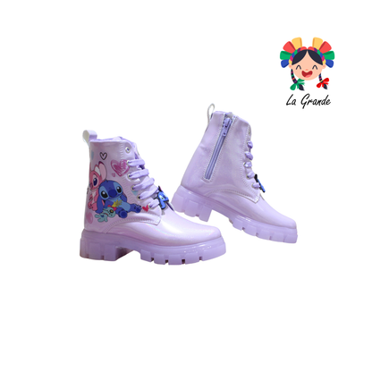 B10 DANIELS Lila Luminos Bota Casual con Luces para Niña