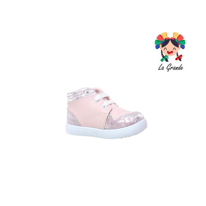 38A50 PEKE KIDS Rosa Brillos Sintético Tenis Casual para Bebé