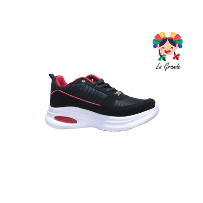 860 SPEIS10 Negro Rojo Tenis Deportivo con Válvula para Dama y Joven