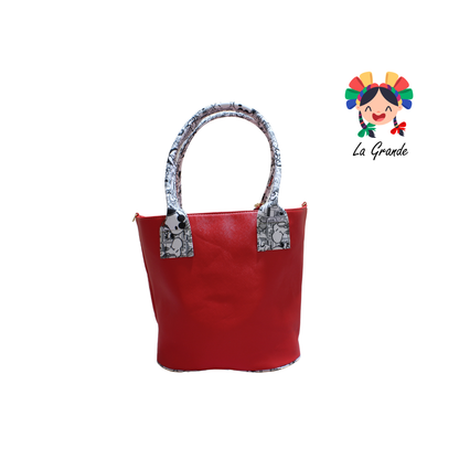 062 SNOPY LUCCIANA Bolsa Rojo Casual Canasta para Dama