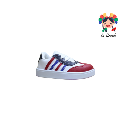 28037 PEKE KIDS Rojo Blanco Sint Tenis Casual para Bebé y Niño