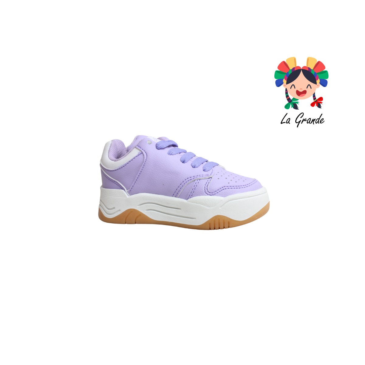 172 HEBOX Lila Blanco Tenis Casual para Niña
