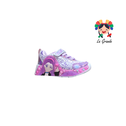 500 Hunter ON KIDS Blanco Lila Tenis Casual con Luz Led para Niña