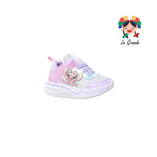 390 PIYINS Plata Lila Tenis Casual para Niña