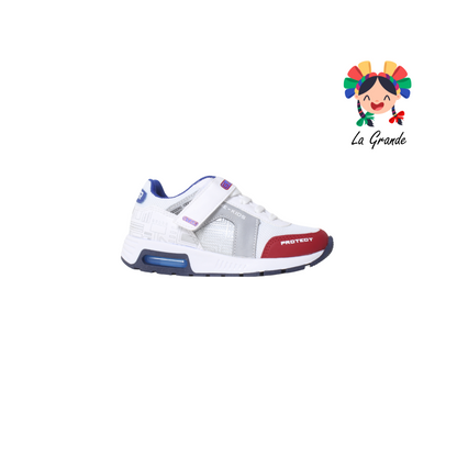 394 VIRY & TONY Blanco Rojo Gris Sint Tenis Casual para Niña y Niño