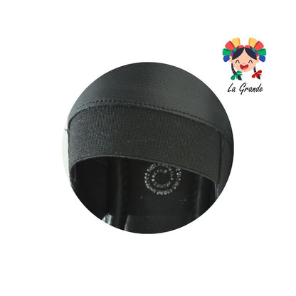 398 SHOSH Negro Piel Sandalia Confort para Dama