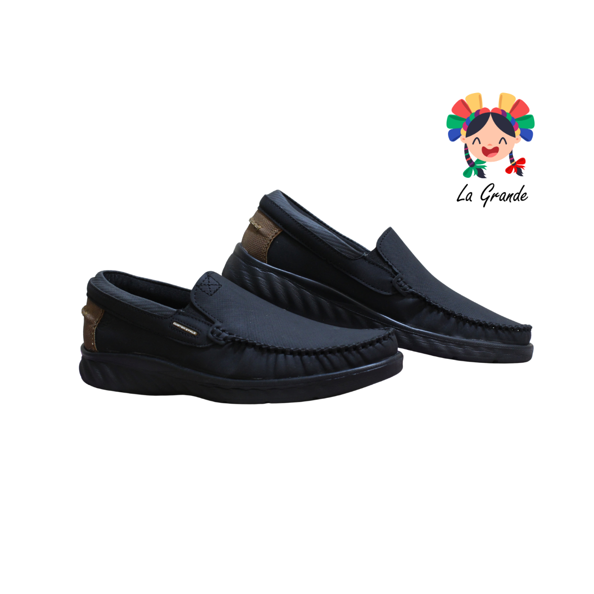 9504 CUSTOM Negro Camel Nobuck Zapato Casual para Caballero