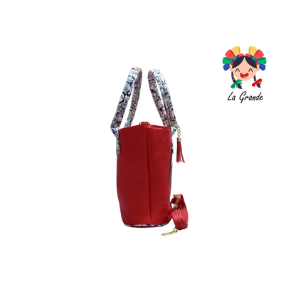 062 SNOPY LUCCIANA Bolsa Rojo Casual Canasta para Dama