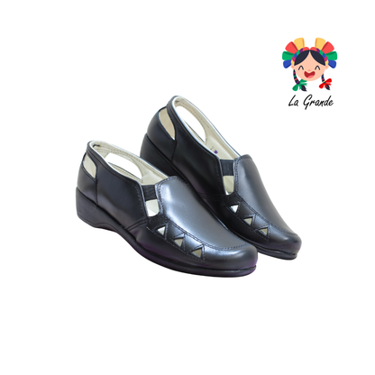 210 HURT Negro Piel Zapato Casual para Dama