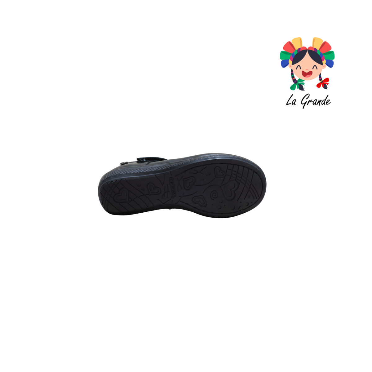 547 LUPITAS Negro Piel Zapato Escolar para Niña