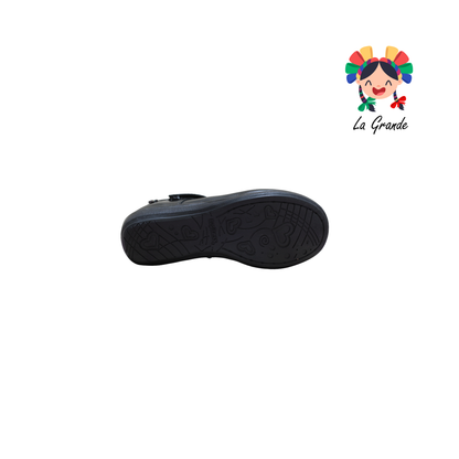 547 LUPITAS Negro Piel Zapato Escolar para Niña