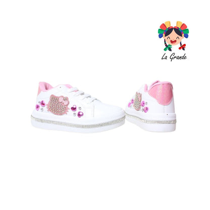 4000 SVIN Blanco Rosa Sint Tenis Casual para Niña y Dama