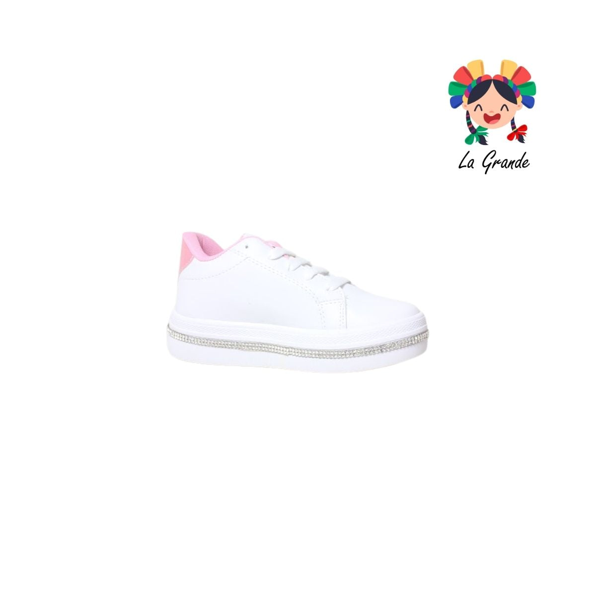 4000 SVIN Blanco Rosa Sint Tenis Casual para Niña y Dama
