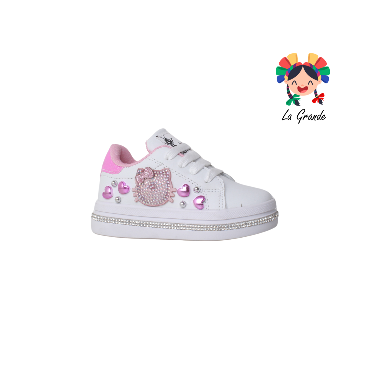 4000 SVIN Blanco Rosa Sint Tenis Casual para Niña y Dama