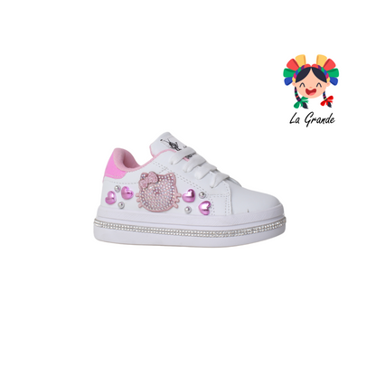 4000 SVIN Blanco Rosa Sint Tenis Casual para Niña y Dama