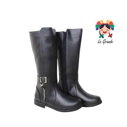 4002 BRIANDA Negro Piel Bota para Dama