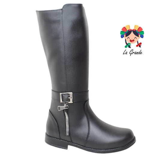 4002 BRIANDA Negro Piel Bota para Dama