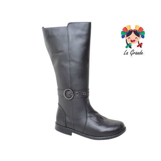 4004 BRIANDA Negro Piel Bota para Dama