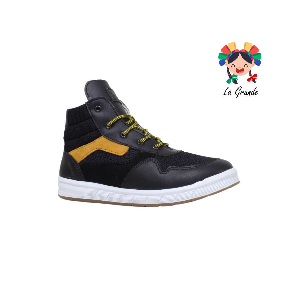 4007 DOGI Negro tenis de bota para joven y dama