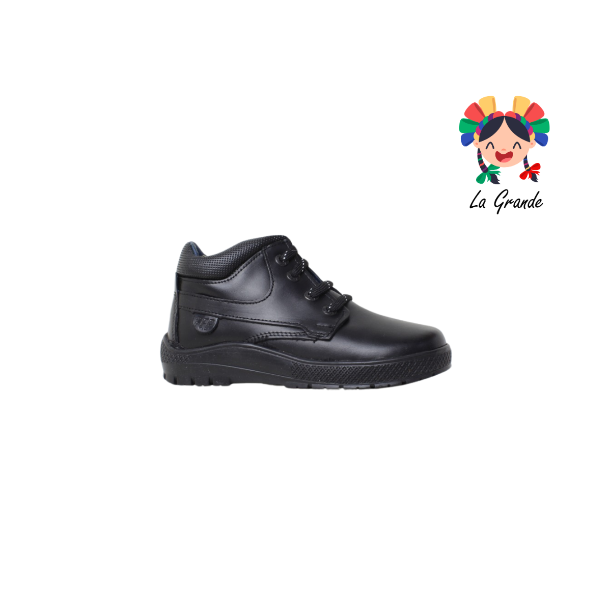 4008 FEF Negro Sintético Zapato Escolar para Niño