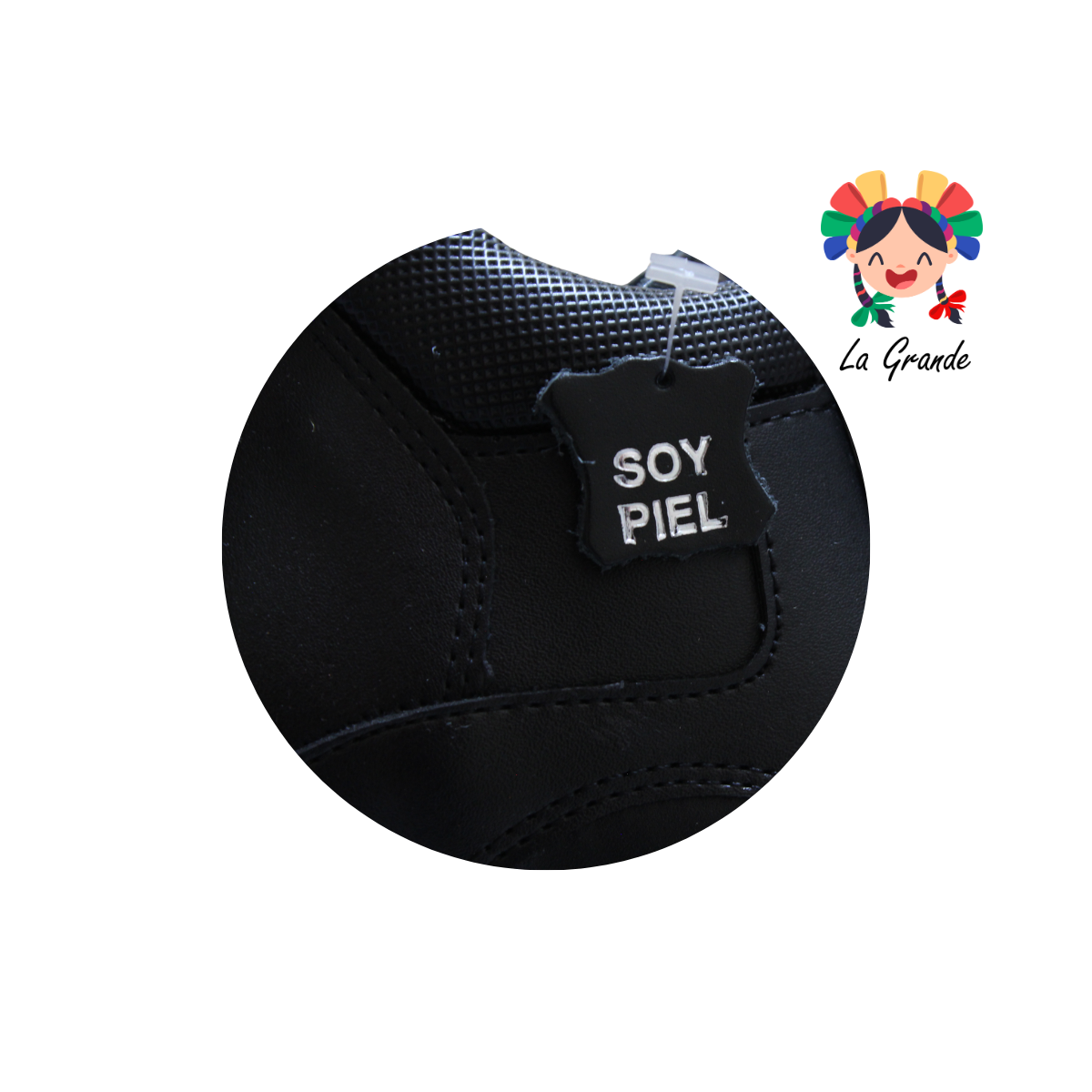4009 BUGATY SHOES Negro Piel Bota Escolar para Joven