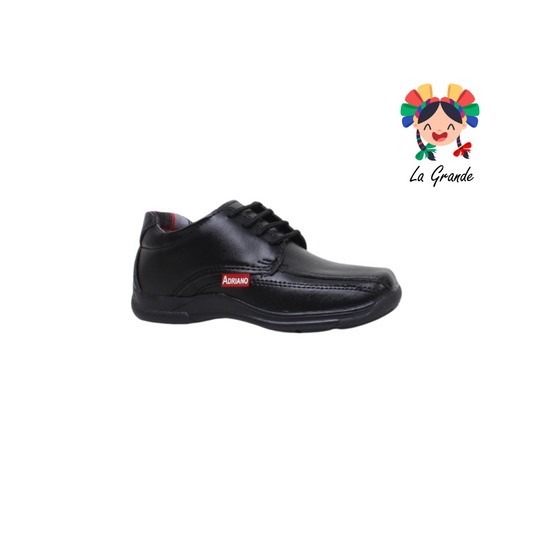 400 ADRIANO GIANETTI Negro Sint Zapato Choclo Escolar para Niño, Joven y Caballero
